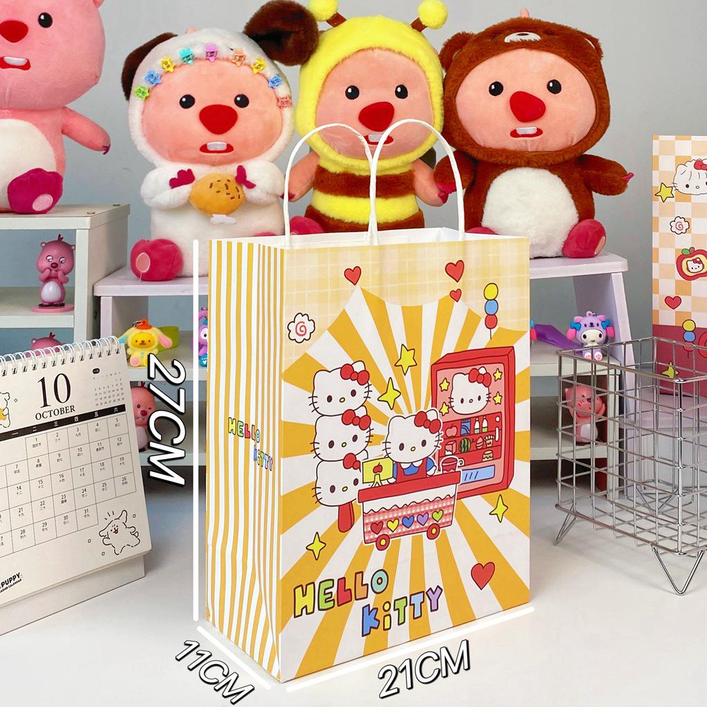 Cute Cartoon Kraft Paper Tote for Jewelry & Small Gifts