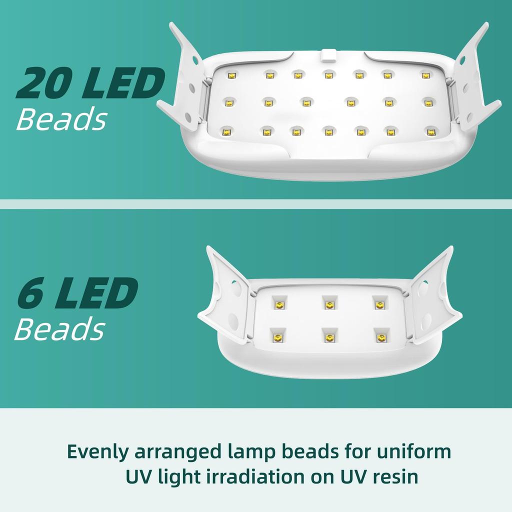 ISTOYO UV Light for 2 UV Resin Portable UV Resin UV Resin Resin UV Jewelry 2 White Resin, 48W, Large, Wavelengths, Light, Lamp, Hardening, Kit,