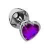 Love Heart Rhinestone Stainless Steel Anal Plug Prostate Massage Adults Sex Toy