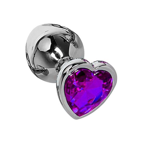 Love Heart Rhinestone Stainless Steel Anal Plug Prostate Massage Adults Sex Toy