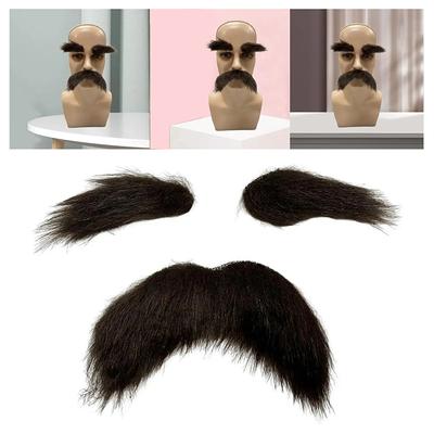 Ögonbrynssatser Cosplay Rekvisita Dekoration Fake Mustasch Set Ansiktshår För Klubbaktiviteter Maskerad Kostymfest Halloween Man