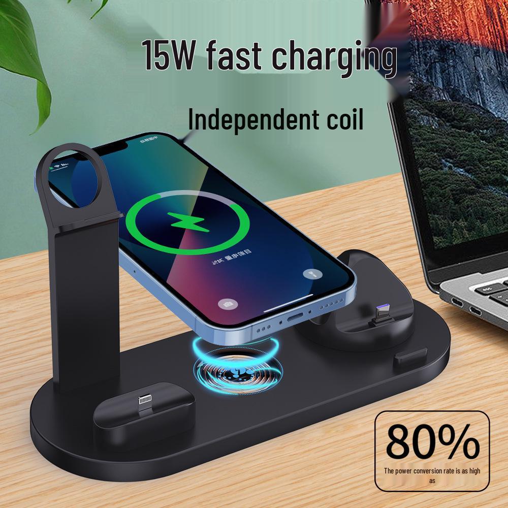 Certified 15W 3-in-1 Wireless Charging Stand for iPhone, Watch & Earbuds