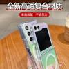 Samsung ZFold6 color plated magnetic mobile phone case for zflip6 fashion gradual change rainbow acrylic zfold5 sets