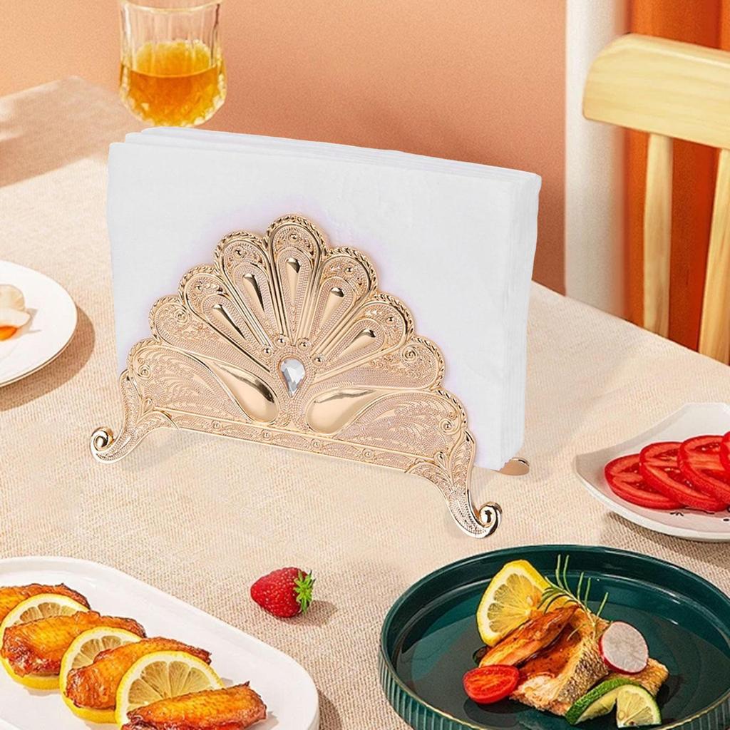 Napkin Holder ,Tissue Dispenser ,Freestanding, Retro Simple Paper Towel Rack Organizer for Home