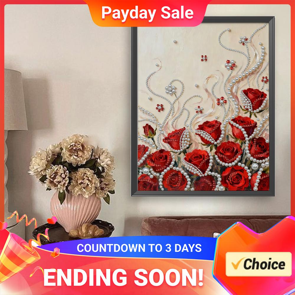 DIY Pearl Dot Painting Without Frame Pearl Gem Paintings Picture Arts Craft 30x40cm for Adults Beginners Home Wall Decor