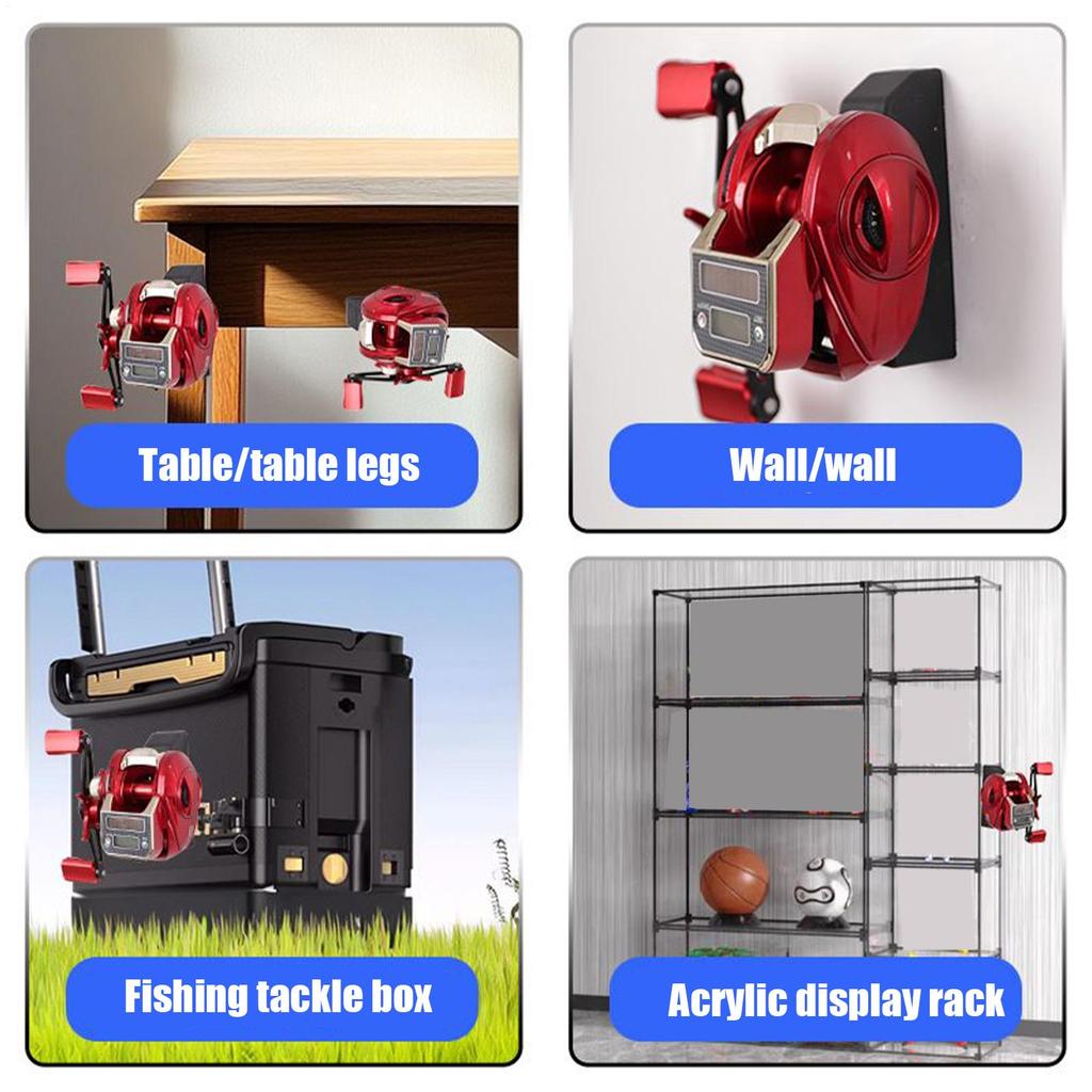 Fishing Reel Rack Wall Mount Reel Storage Rack Fishing Accessories Storage Organizer with Screws for Home Garage Organization