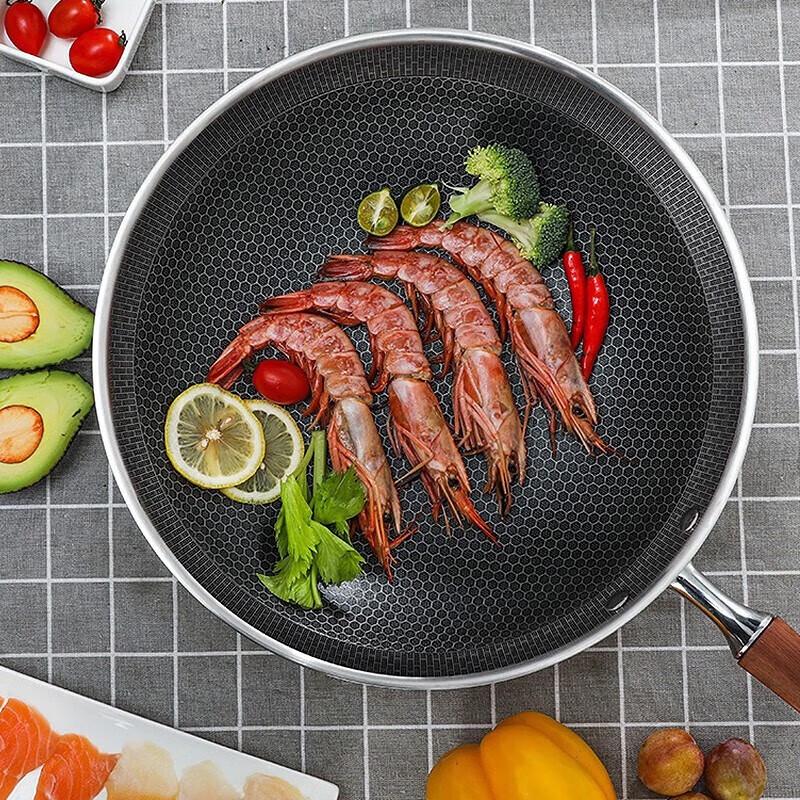 KBH Honeycomb 304 Stainless Steel Wok