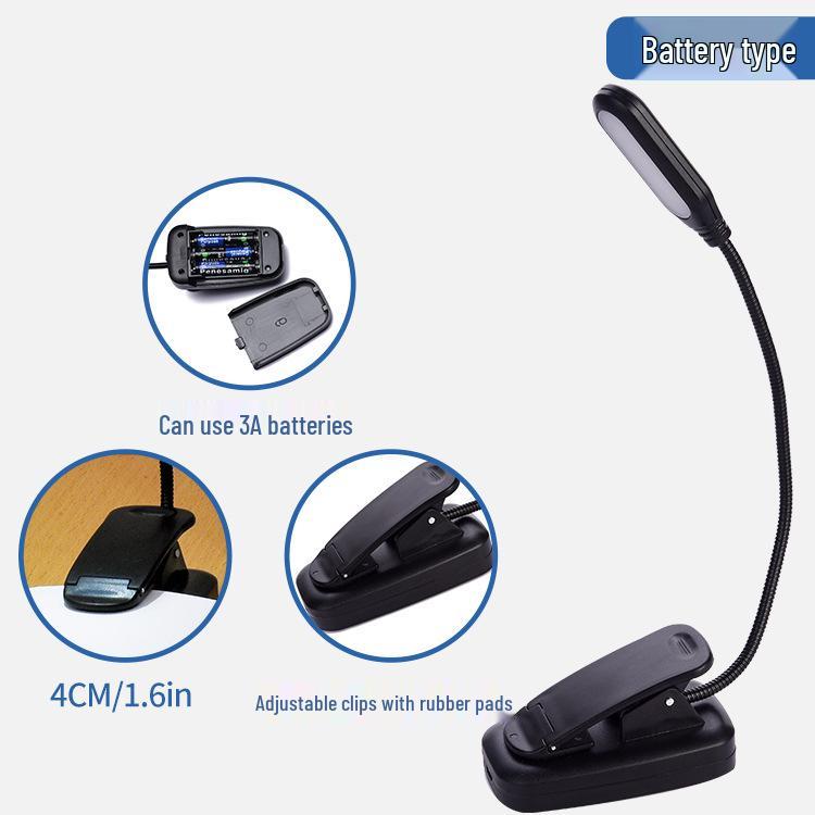 USB Charging LED Desk Lamp with Eye Protection & Flexible Hose Clip for Dorms and Bedside Use