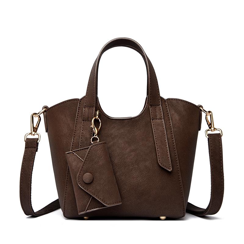 High Quality Soft Pu Leather Shoulder Hand Bags for Women Mother Handbags Color Contrast Crossbody Bag Small Casual Tote 2 Strap