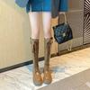 Fashion Long boots for women in summer 2025 autumn new style white thick soled long boots with thick legs and high straps