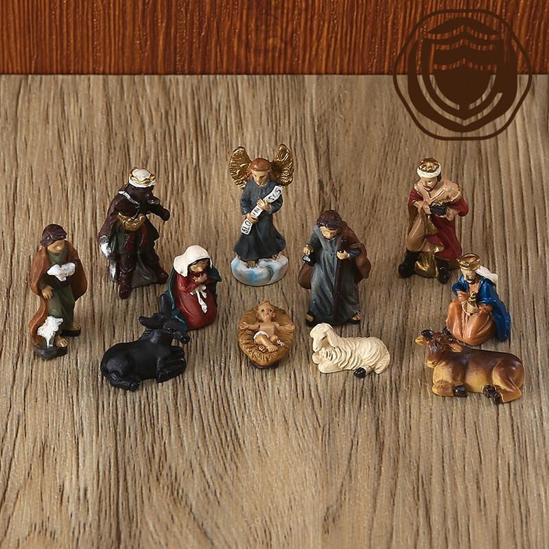 Betlém Socha Vánoční Jezulátko Figurka Pryskyřice Řemeslná ozdoba Náboženský kostel Katolický dárek