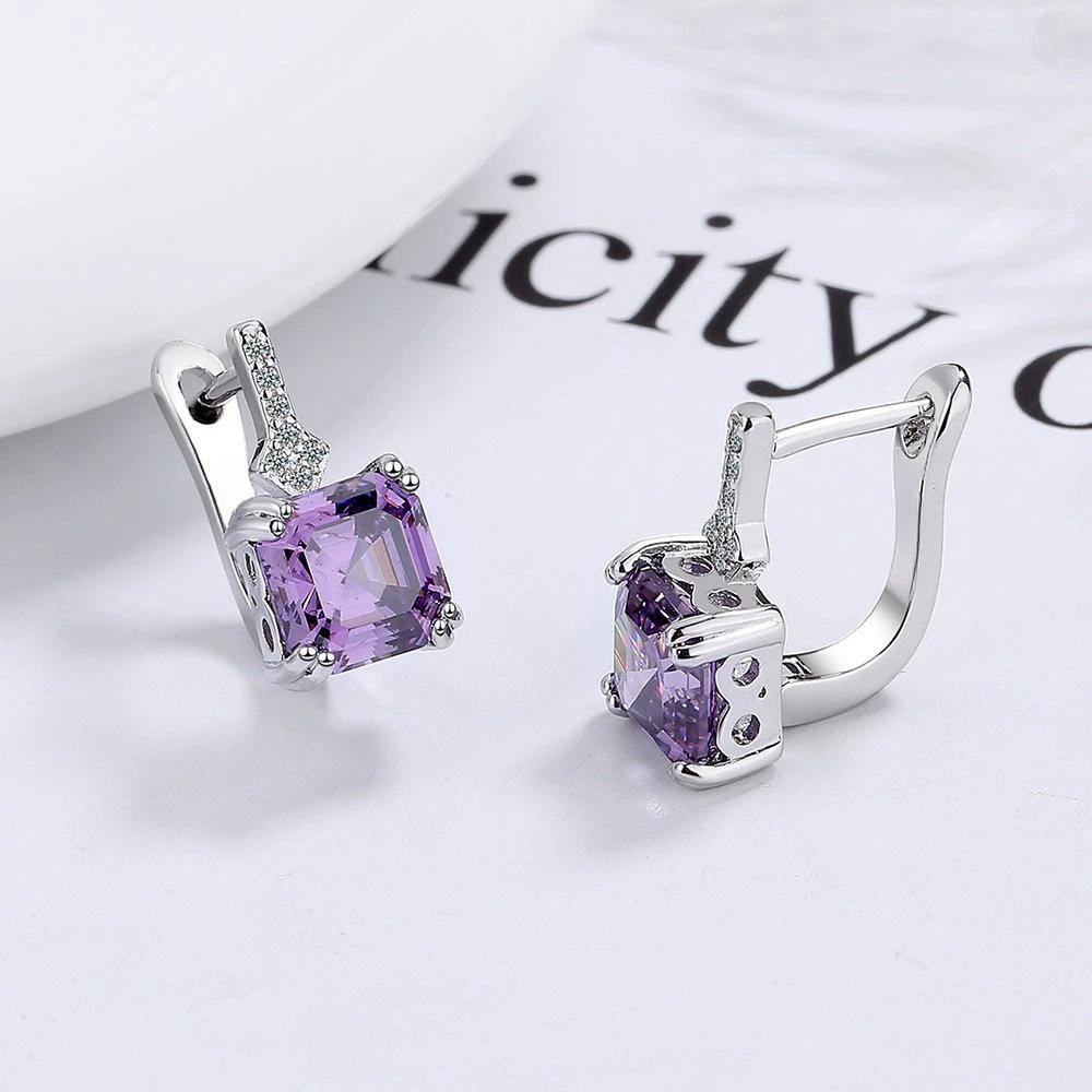 European and American new square earrings with personalized and fashionable earrings
