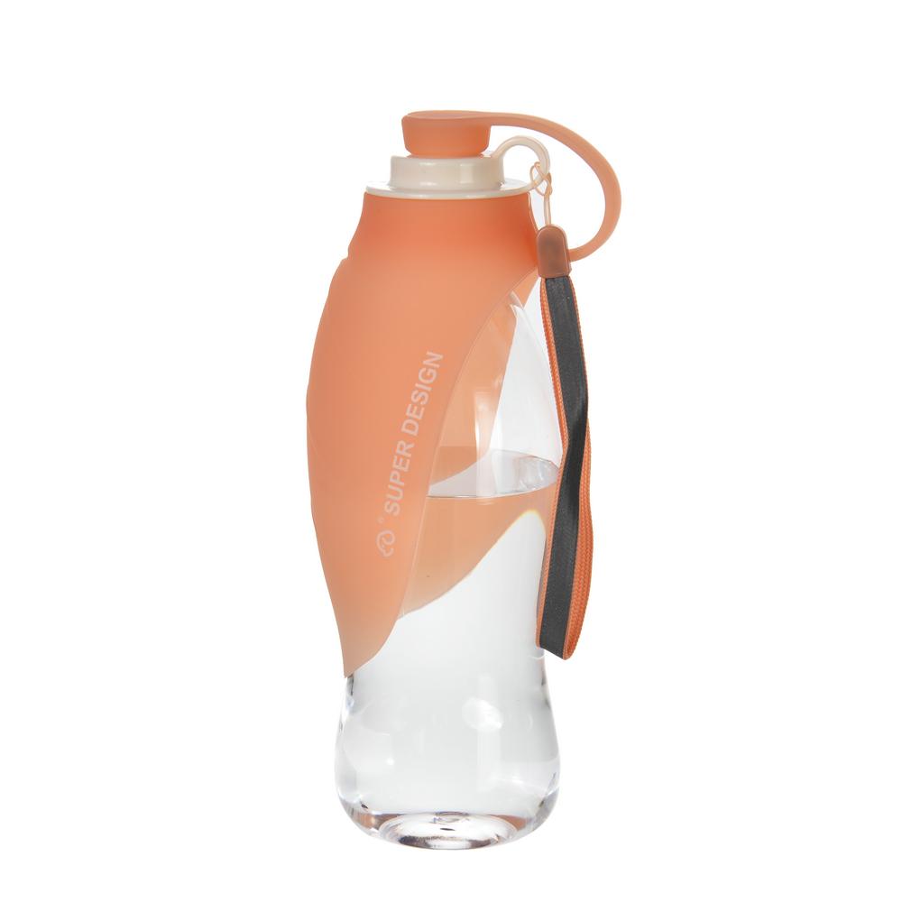 

Портативная большая бутылка для воды для собак, дорожная миска для воды для маленьких собак, миски для кошек, силиконовые миски для щенков золотистого ретривера, товары для животных 580ML оранжевый