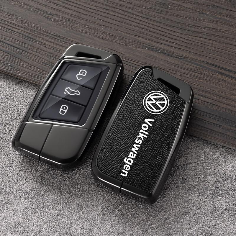 For VW Volkswagen Jetta MK5 Golf Alloy Leather Car Smart Remote Key Case Fob Cover Protector Shell For Volkswagen VW Magotan Pas