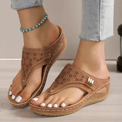 Fashion Women's Clip Toe Wedge Sandals Summer Beach Comfortable Platform Flip Flops Woman Light Non Slip Casual Slippers Outdoor Slides