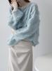 2026 Women's Baby Mohair Off-Shoulder Sweater