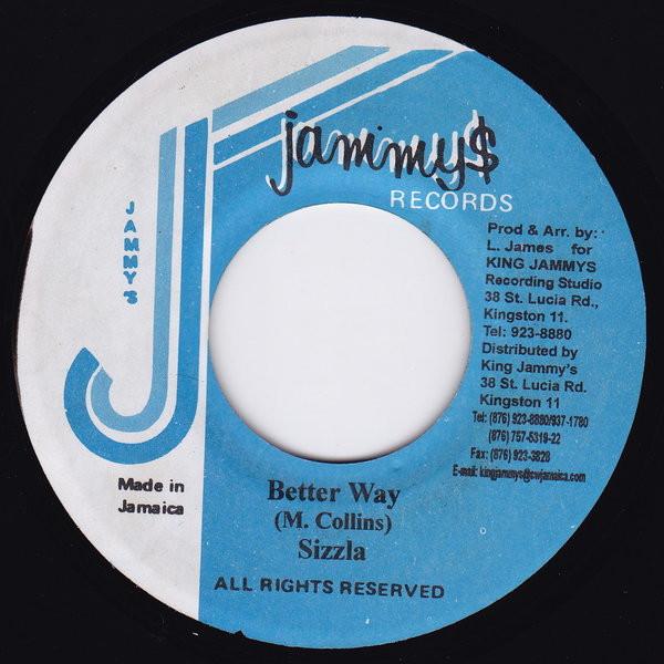 7inch Record SIZZLA - Better Way NONE Jammy's Records Jamaica Reggae, Ska & Dub Used