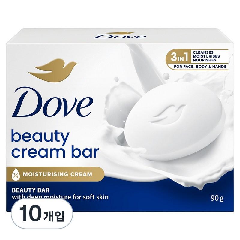 Dove Beauty Cream Bar Soap, 90g x 10 pcs