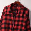Womens Long Sleeve Plaid Hoodie Jacket Button Down Casual Blouse Shirts Tops