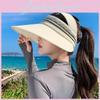 Summer Breathable Wide Brim Sun Hat For Women With Uv Protection And Sunshade