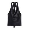 Araltay New Arrival Women's Clothing Fashion Style Fashion All-Match Hanging Collar Silk Satin Texture Tops 2892650