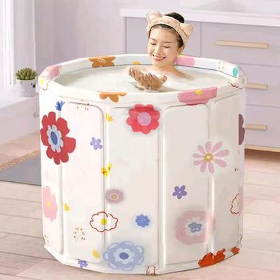 Foldable Bath Tub Portable Bathtub for Children and Adults Hot Tub Thickened Environment-Friendly Long Term Temperature Locked