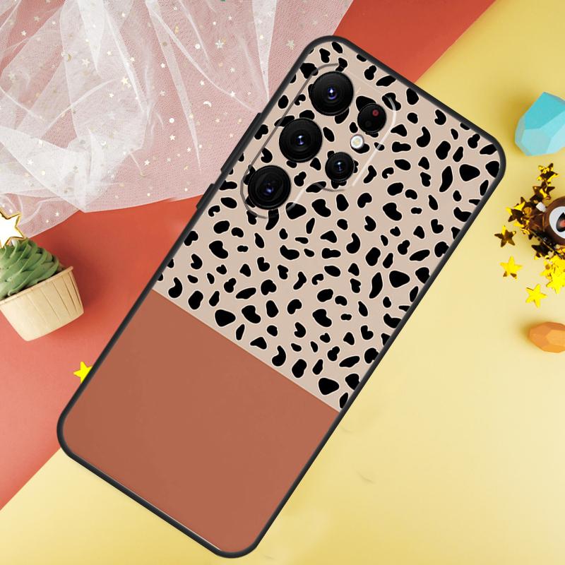 Boho Botanical Leaf Cow Cactus Phone Case For Samsung Galaxy S25 FE S23 S21 S20 S22 S24 S26 Ultra S10 S26 Plus Cover Coque
