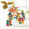 Parrot Toys Hanging Rope Pet Ladder Wood Stand Budgie Parakeet Climb Cage Bird Bite Toy Colorful Bird Chewing Toy Pet Supplies