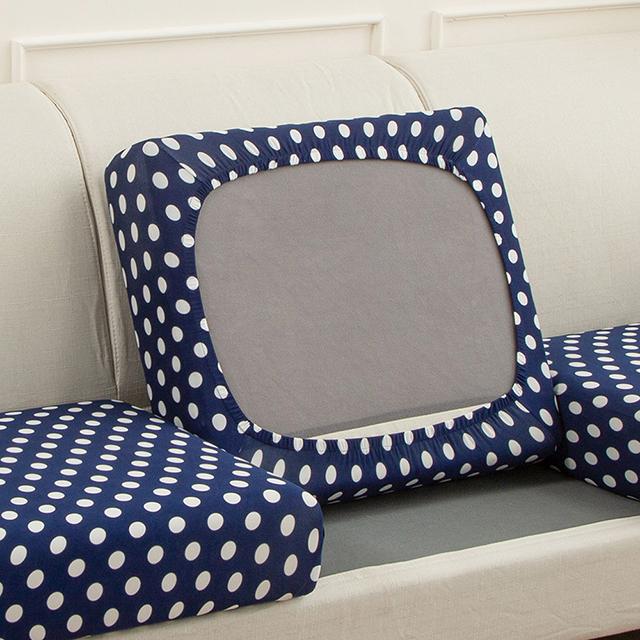 Printed Elastic Sofa Seat Cushion Cover For Living Room Furniture Protector L-shaped Armchair Stretch Seat Cushion Slipcover