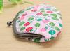 Made in Japan Gama-guchi Wallet Coin Purse, Strawberry Pattern, Parent-and-Child Gama-guchi, Cotton, 10.5 × 17 × 1.5 cm