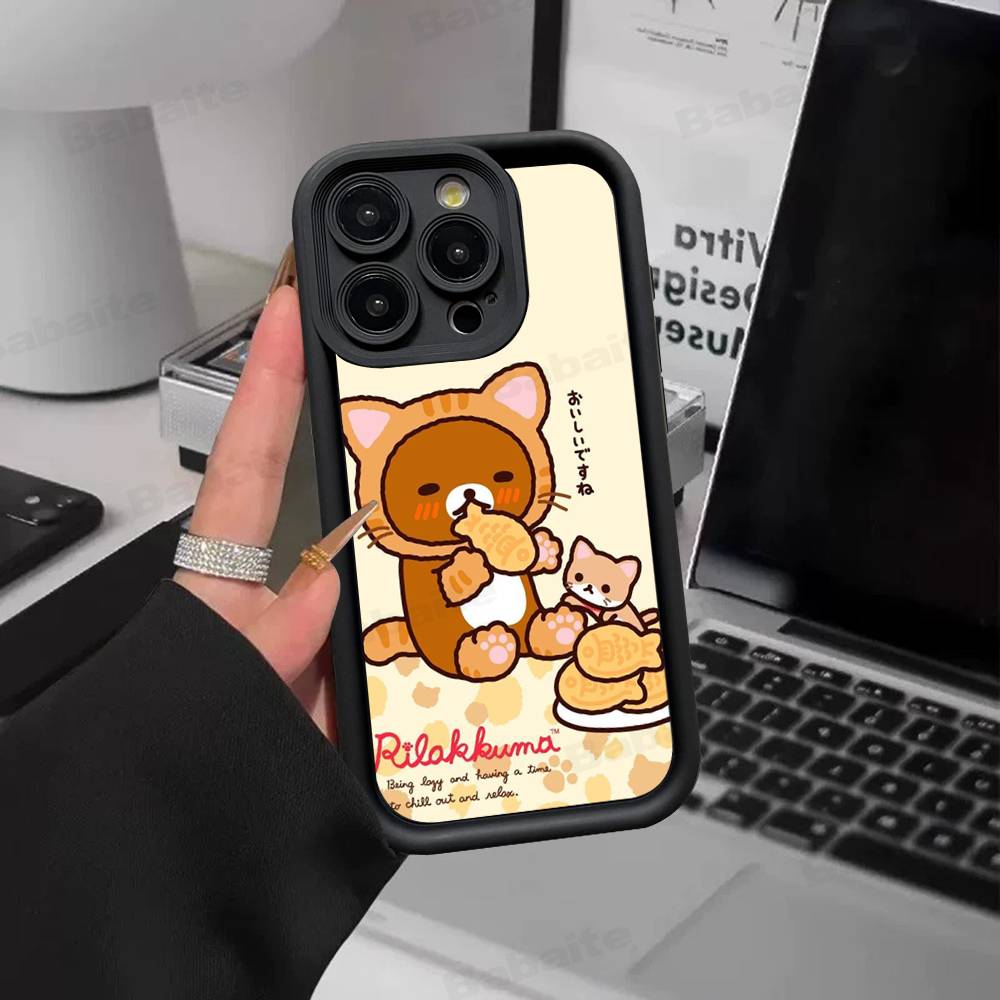 

Rilakkuma Anime Cute Cartoon Phone Case For IPhone 17 16 15 14 13 12 11 Pro Max Plus Mini Luck Cover iPhone 15 plus