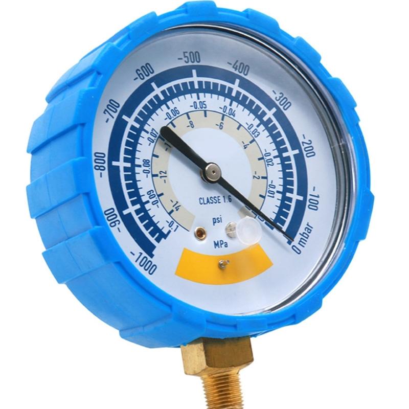 0-14psi Vacuum Gauge Stainless Steel 1/8inch Pressure Gauge Waterproof for Vacuum Pump Accurate Air Gauge