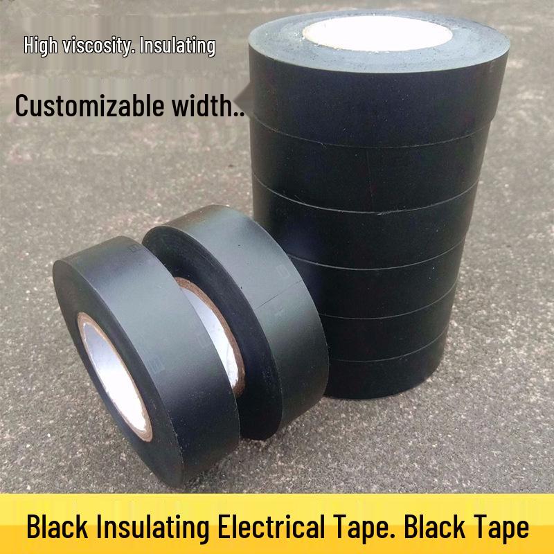 

Черная ПВХ изолента - Низковольтная изоляция и огнестойкость, Водонепроницаемый клей Length 10M