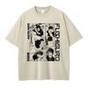 Anime J-Jujutsu K-Kaisen T Shirts Vintage Washed CHOSO T-shirt Oversized Streetwear Fushiguro Toji Gojo Short Sleeve Tops Tees