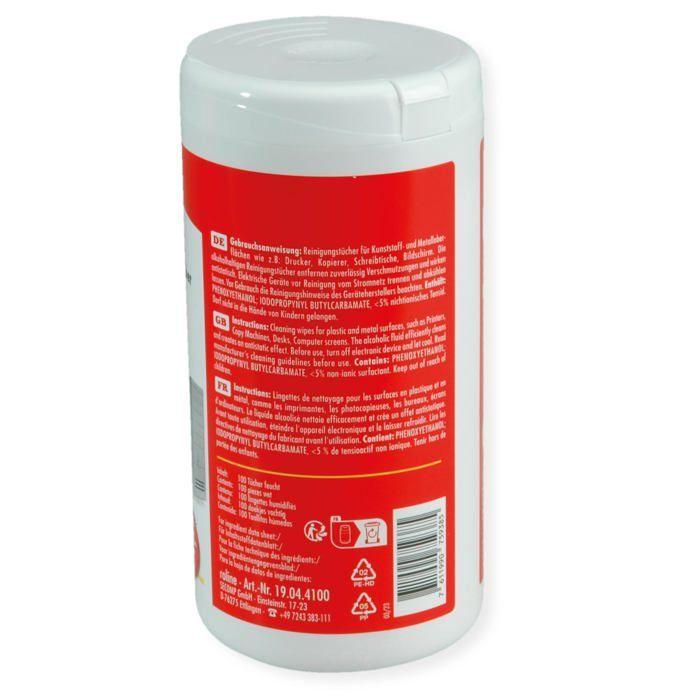Lingettes de nettoyage - ROLINE - 19044100 - 100 pièces - Universelles - Humides