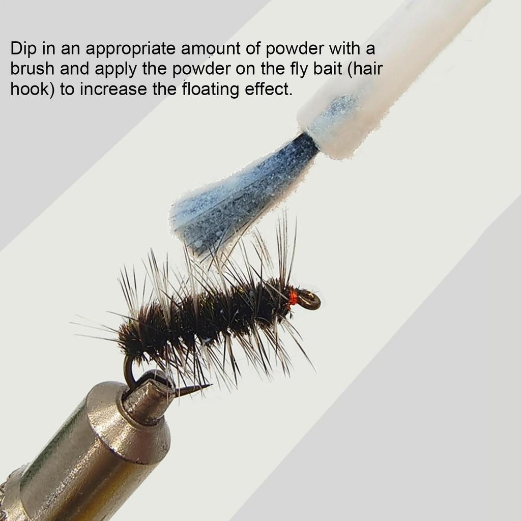 Dry Fly Powder Floating Aid Fishing Bait Powder Long-Lasting Fly Fishing Floatant Fly Tying Powder Fly Fishing Accessories