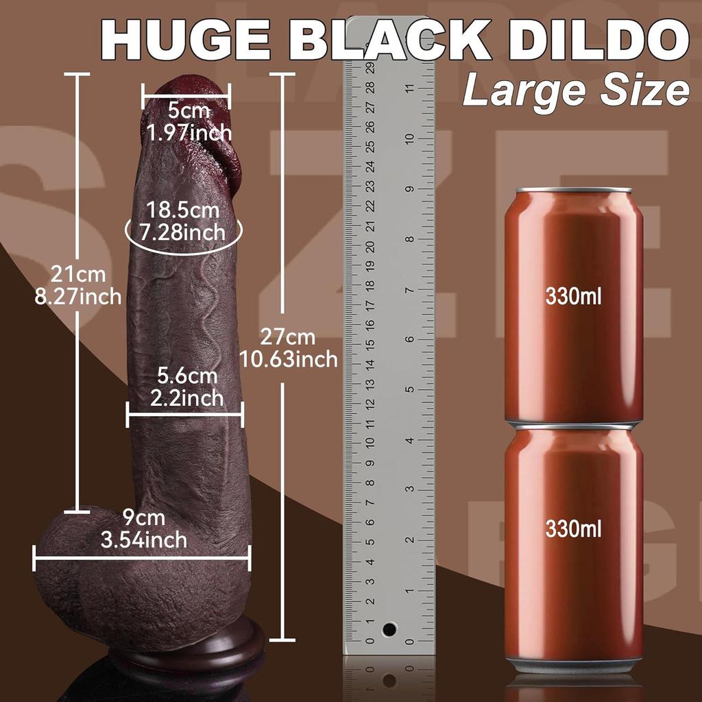 Realistický černý penis pro ženy masážní přístroj pro silikonový penis pro dospělé Sexuální hračky pro super tlustý a velký penis Dick vaginální masážní přístroj