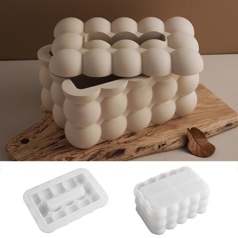 Washable Silicone Mould for Customizable Resin Tissue Holders Small Object Containers and Craft Designs