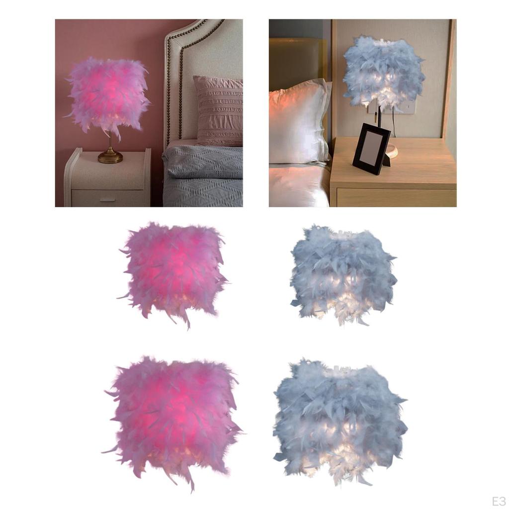 Elegant Feather Lamp Shade for Modern Home Decor