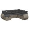 VidaXL Garden Lounge Set with Cushions 7 Pcs, Patio Sofas, Patio Furniture Set, Outdoor Furniture, Grey 3264146