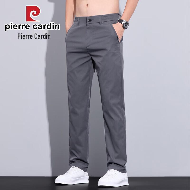 Pierre Cardin Men s Summer Ice Silk Straight-Fit Casual Pants 34