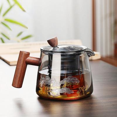 Théière japonaise pour infusion, théière en verre résistant aux hautes températures, bouilloire pour thé Pu'er, ensemble de tasses Pu'erh Gaiwan