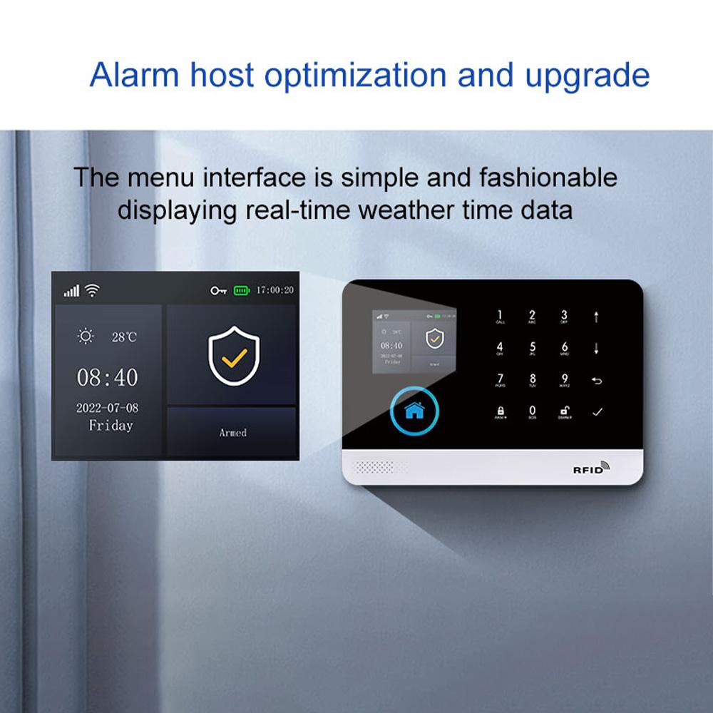 2G WiFi Wireless Home Alarm System TY APP 2.4-inch TFT Color Screen Rechargeable  Alarm Panel SOS