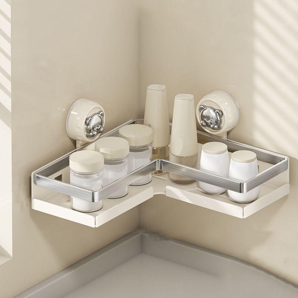 Stainless Steels Corner Storage Shelf Triangular Wall Hanging Storage Rack Corner