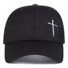 Unisex Cross Embroidery Baseball Net Caps Outdoor Adjustable Spring And Summer Casual Sunscreen Hat