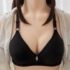 Gathering Baby Cotton, Simple and Natural, Traditional Thin Mold Cup, Middle Aged and Elderly Women's Smooth Face Bra