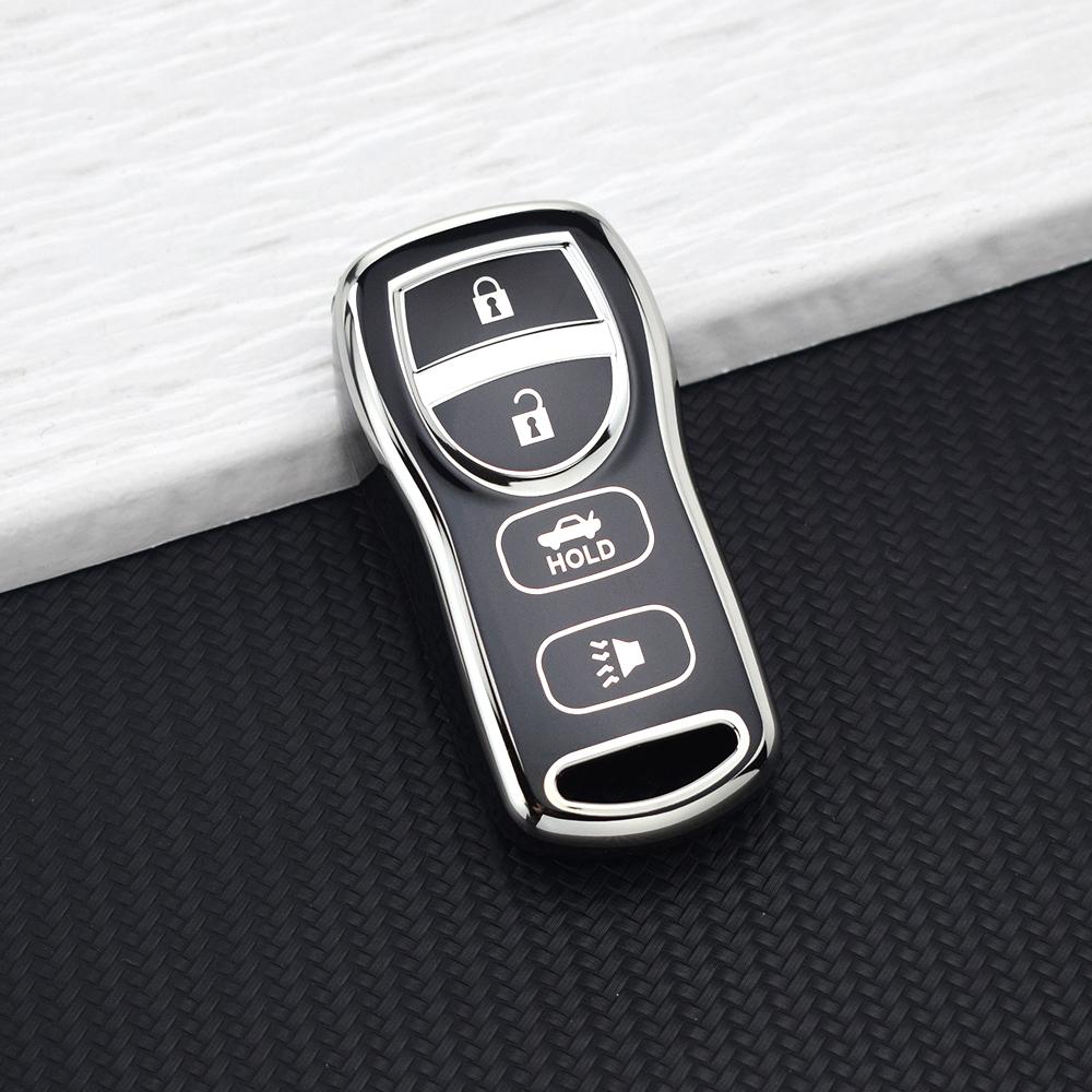 Premium Soft TPU Key Case for Nissan Altima Sentra X-trail Frontier Maxima Armada Tiida for Infiniti QX56 FX35 JA60 Keychains