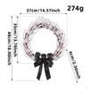 Skeleton Hand Wreath White Bones Halloween Black Ribbon Door Hanger