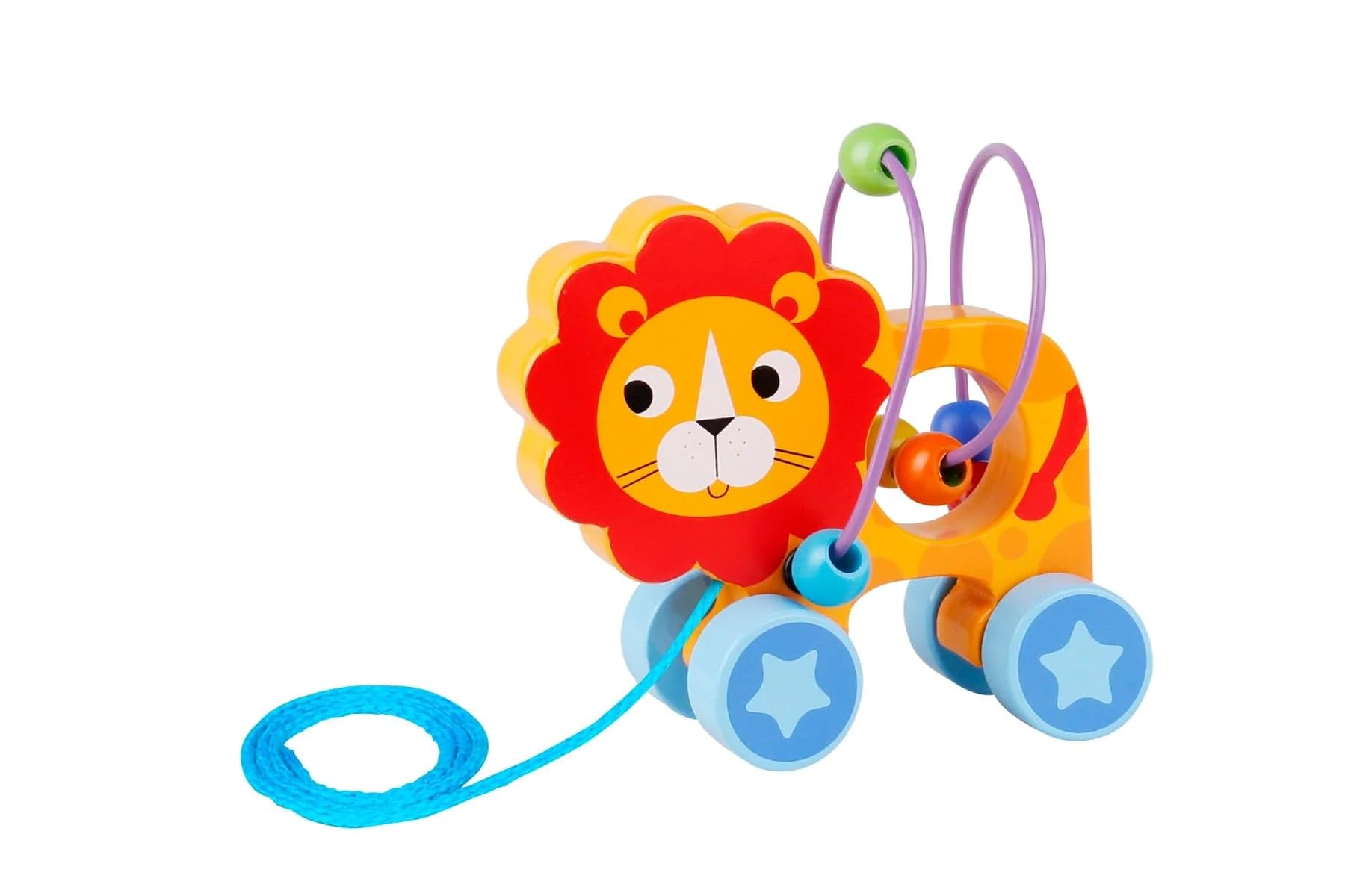 

TOOKY TOY Wooden Toy Beads Pull Along (Lion) (TKE010)