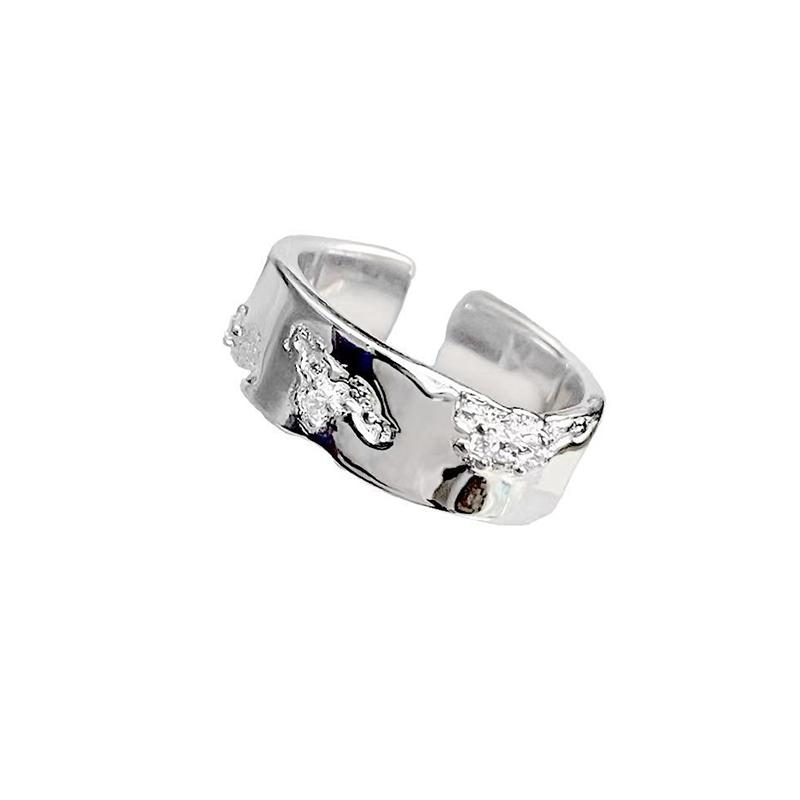 2Pcs Vintage Couple Rings Opening Knuckle Retro Silver Color Unisex Trendy Finger Ring Jewelry For Women Ring Set